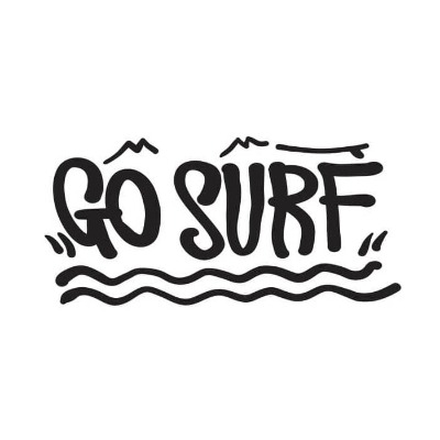 자동차 그래픽스티커 GO SURF 레저 (18.5cmX9cm)