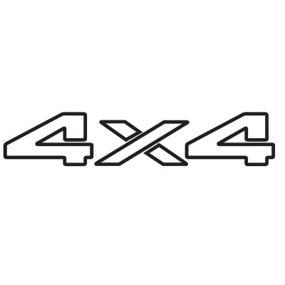 자동차 데칼스티커 4X4 오프로드 사륜구동 (화이트) (19cmX4.4cm)