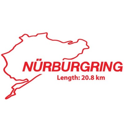 자동차스티커 뉘르부르크링 서킷 nurburgring circuit 레이싱 (19cmX10.3cm)